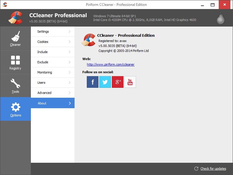 CCleaner Professional / Business / Technician 5.00.5035 Beta + Portable