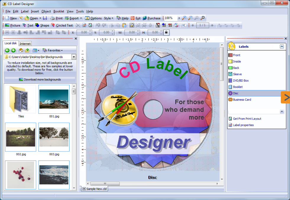 Dataland CD Label Designer 7.0 Build 737 Multilingual