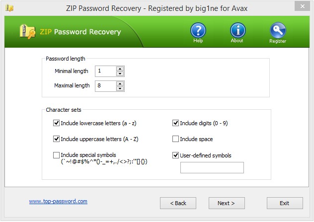 Top Password ZIP Password Recovery 1.70