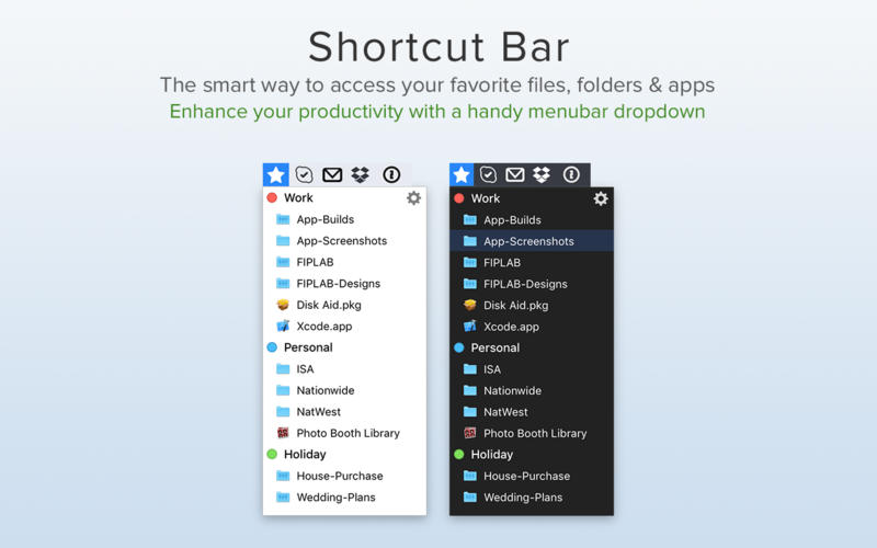 Shortcut Bar 1.6 MacOSX