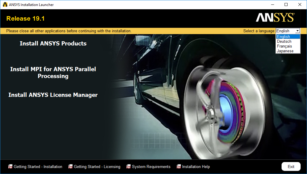 ANSYS Products v19.1 with Documentation Multilingual