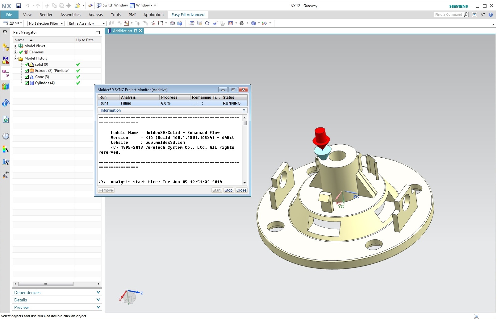 Mold Wizard Easy Fill Advanced 2.20180126 for NX 12.0