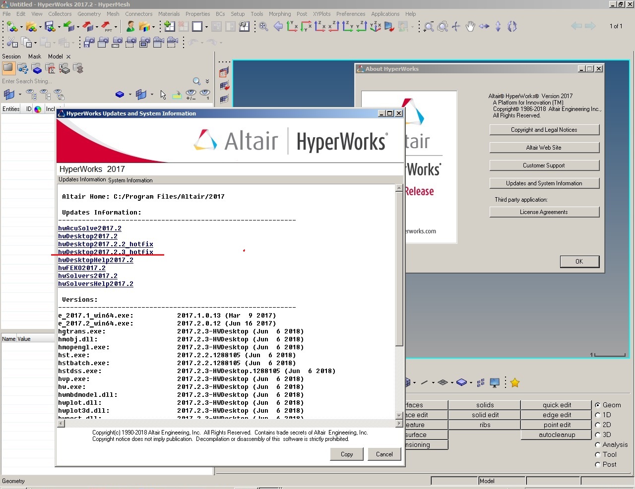 Altair HWDesktop 2017.2.3 Hotfix Only