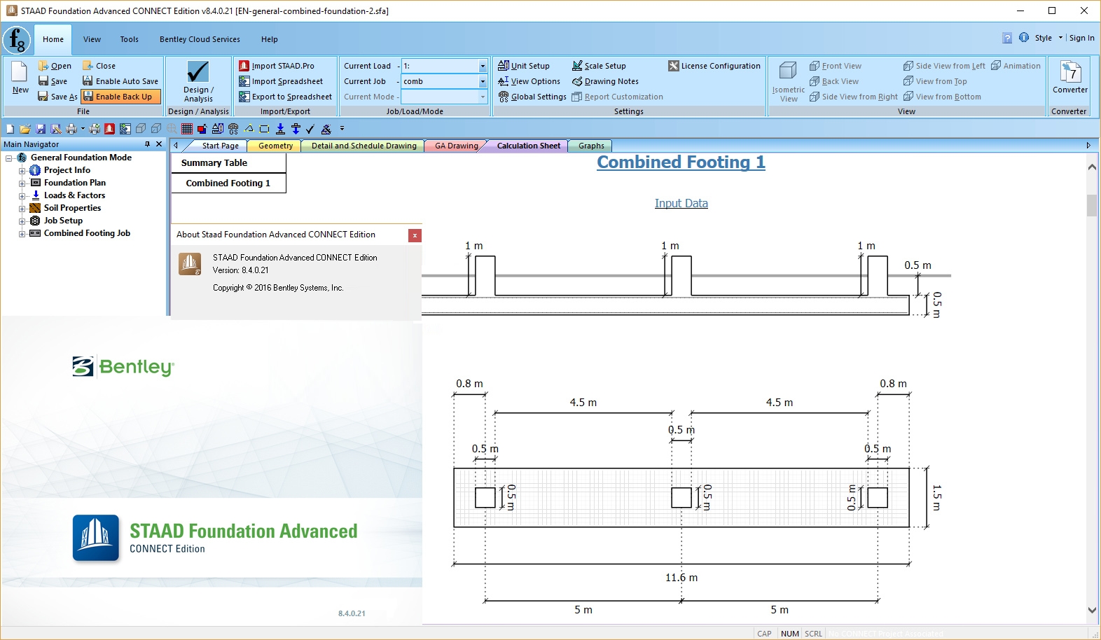 STAAD Foundation Advanced CONNECT Edition V8 Update 4