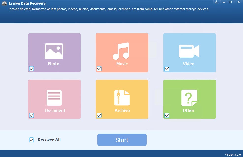 Erelive Data Recovery 5.2.0.0