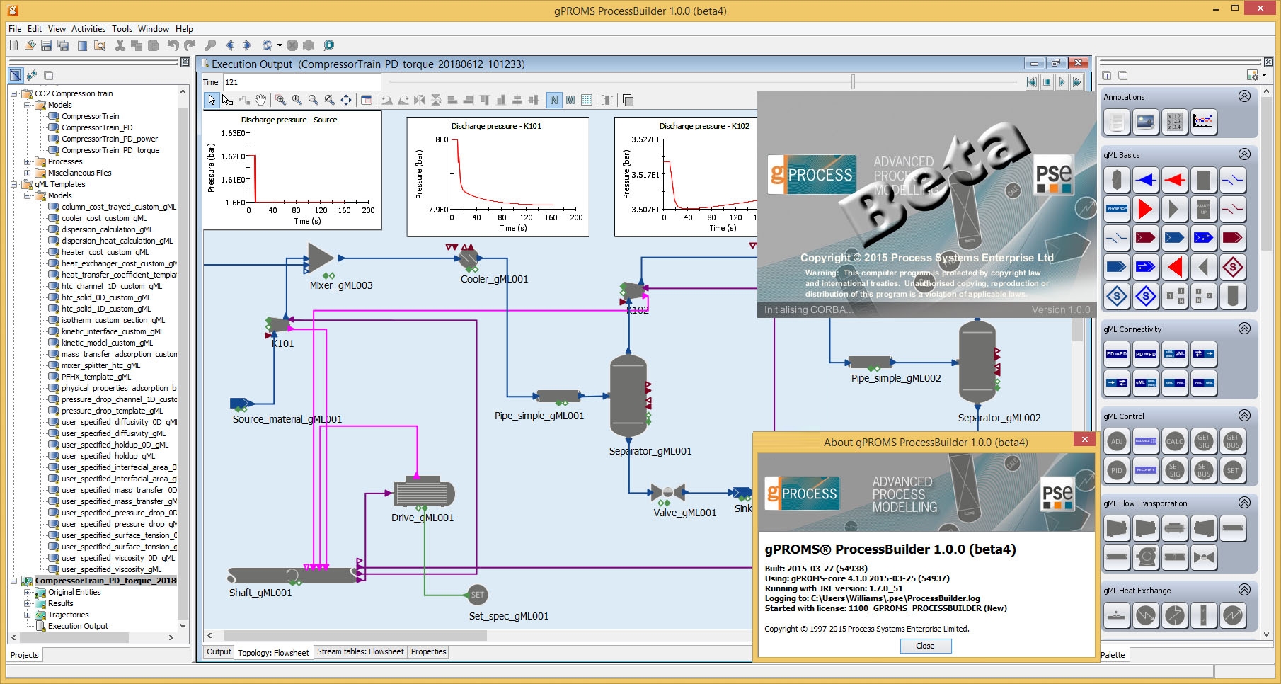 PSE gPROMS ProcessBuilder 1.0 beta 4