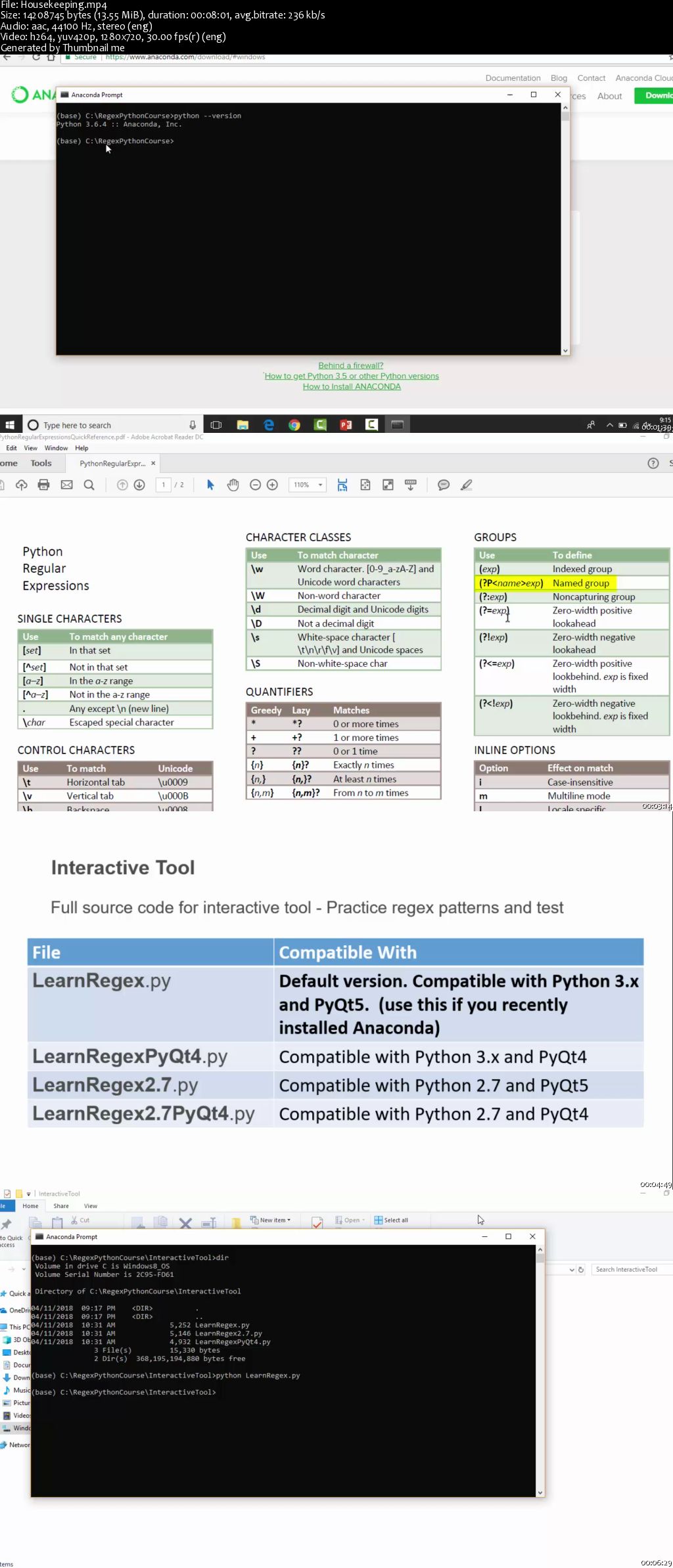 2018 Python Regular Expressions - Real World Projects