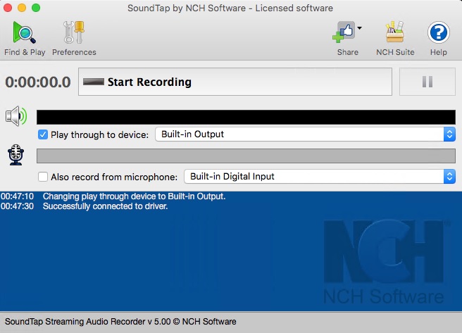 NCH SoundTap 5.00 macOS