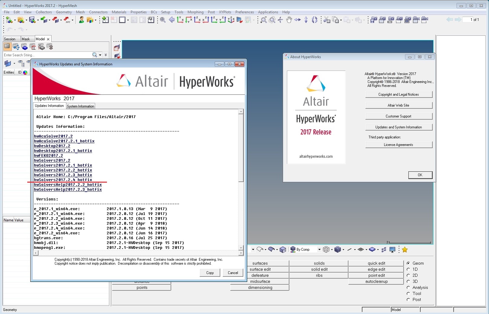 Altair HWSolvers 2017.2.4 Hotfix