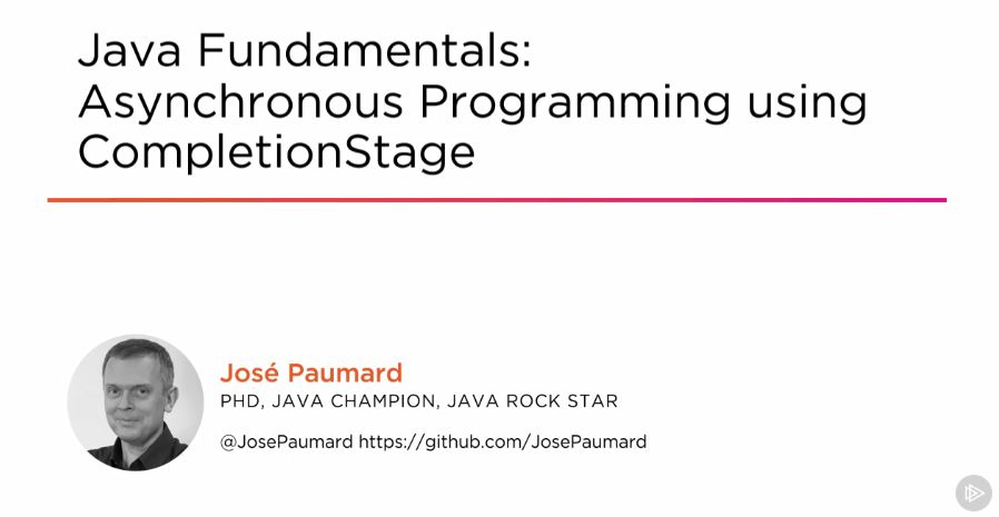 Java Fundamentals: Asynchronous Programming Using CompletionStage