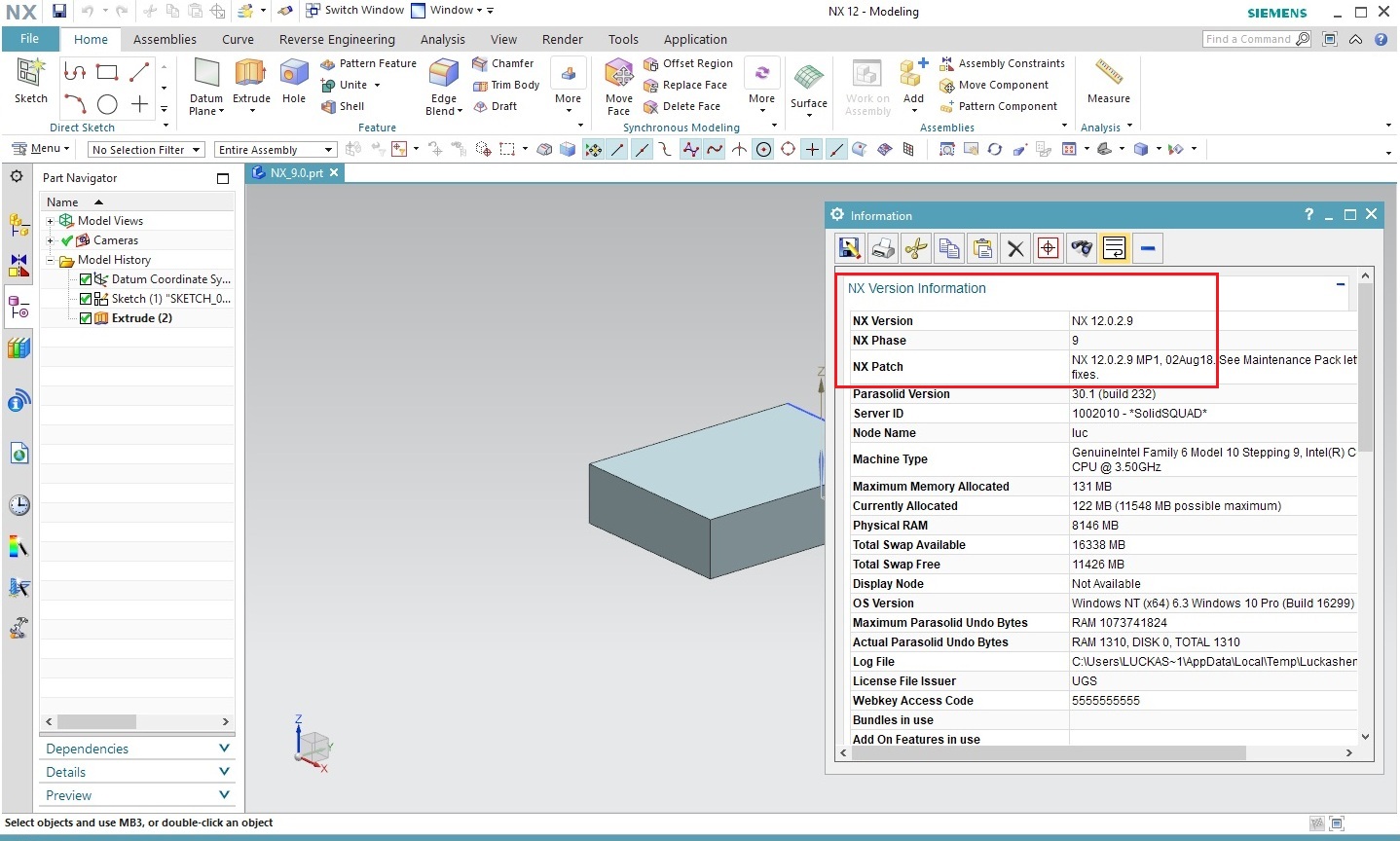 Siemens PLM NX 12.0.2 (NX 12.0 MR2) MP01 Update