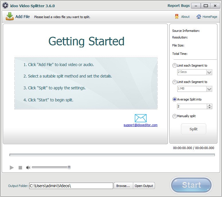idoo Video Splitter 3.6.0