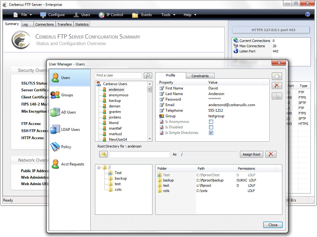 Cerberus FTP Server Enterprise 9.0.8.0