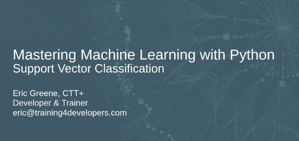 Classification with Support Vector Machines