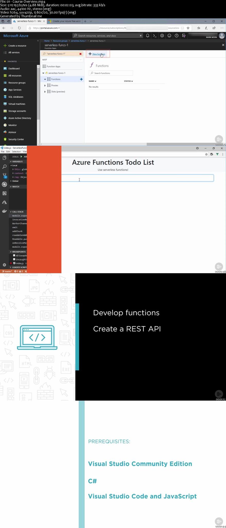 Microsoft Azure Developer: Create Serverless Functions