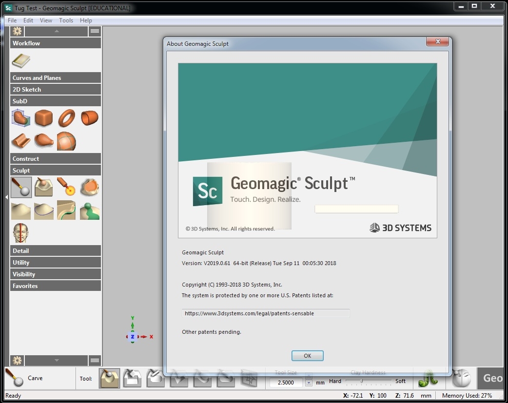 Geomagic Sculpt 2019.0.61