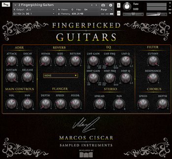 Marcos Ciscar Fingerpicked Guitars KONTAKT screenshot