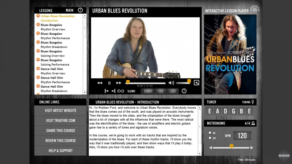 Truefire - Robben Ford's Urban Blues Revolution (2018) screenshot