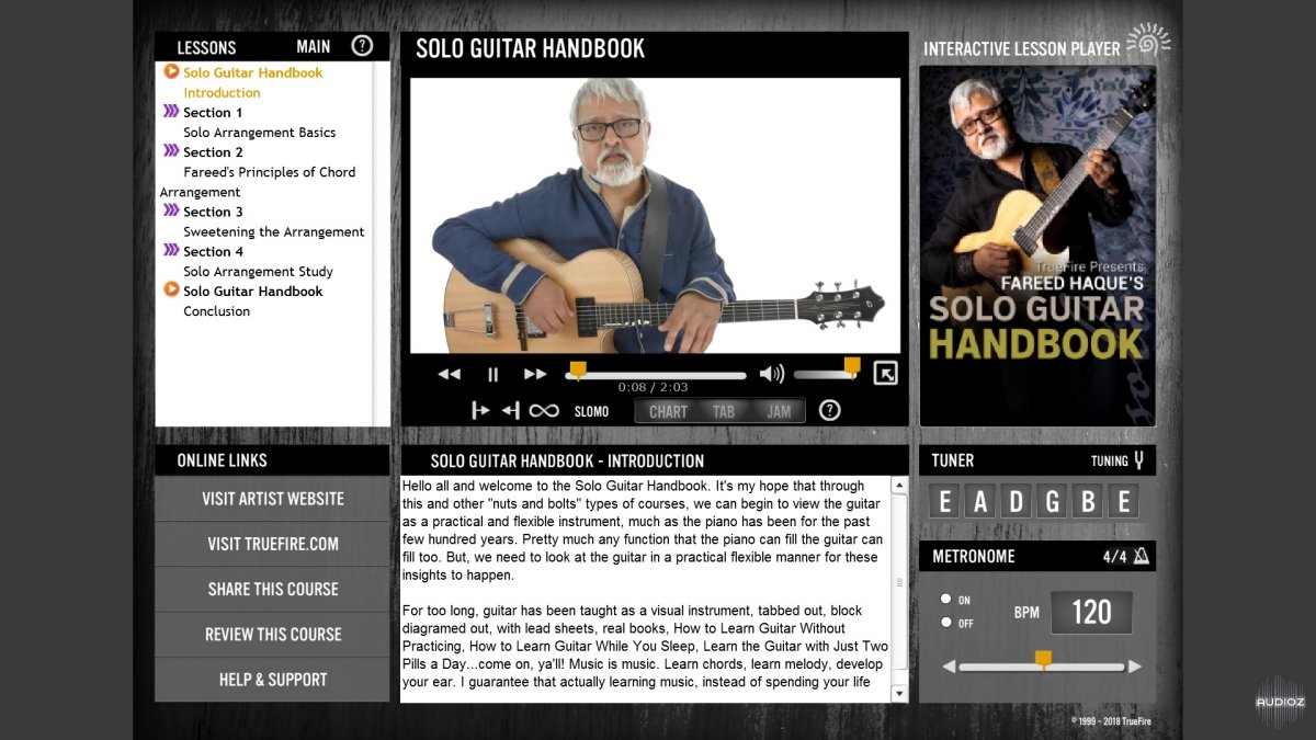 Truefire - Fareed Haque's Solo Guitar Handbook (2018) screenshot