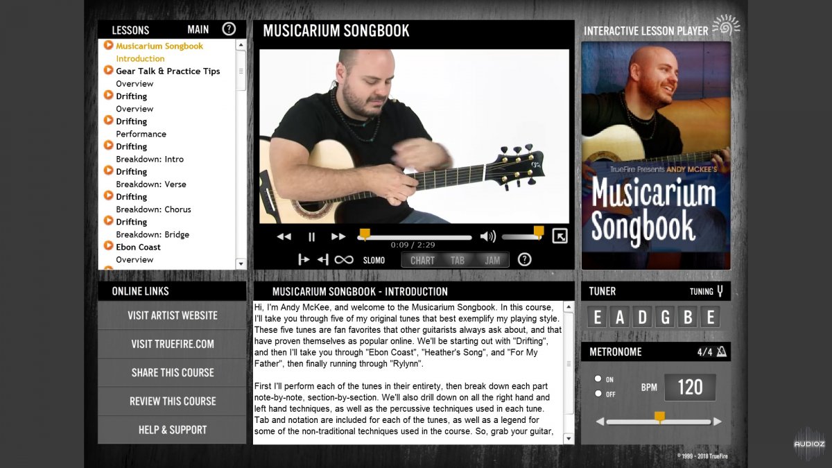 Truefire - Andy McKee's Musicarium Songbook (2017) screenshot