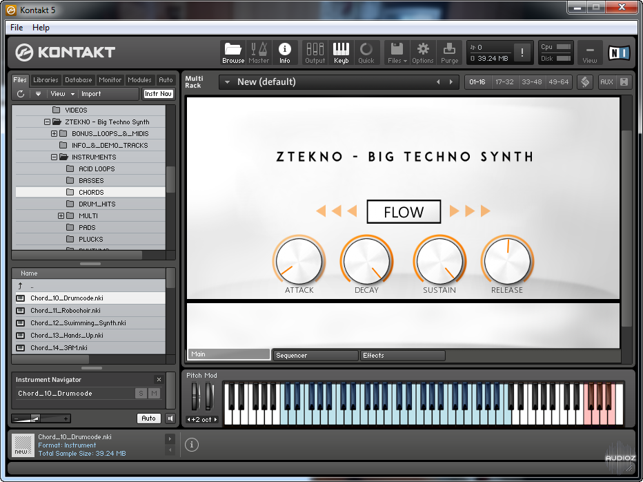 ZTEKNO Big Techno Synth KONTAKT screenshot