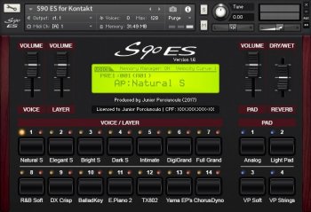 Júnior Porciúncula Yamaha S90 ES v1.6 KONTAKT screenshot