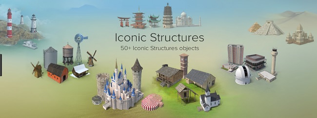 PixelSquid – Iconic Structures Collection