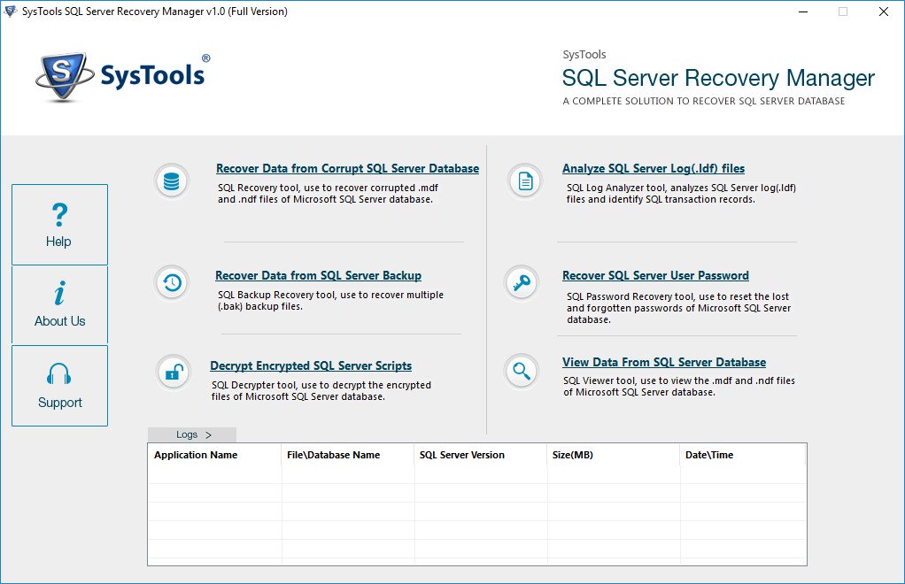 SysTools SQL Server Recovery Manager 1.0