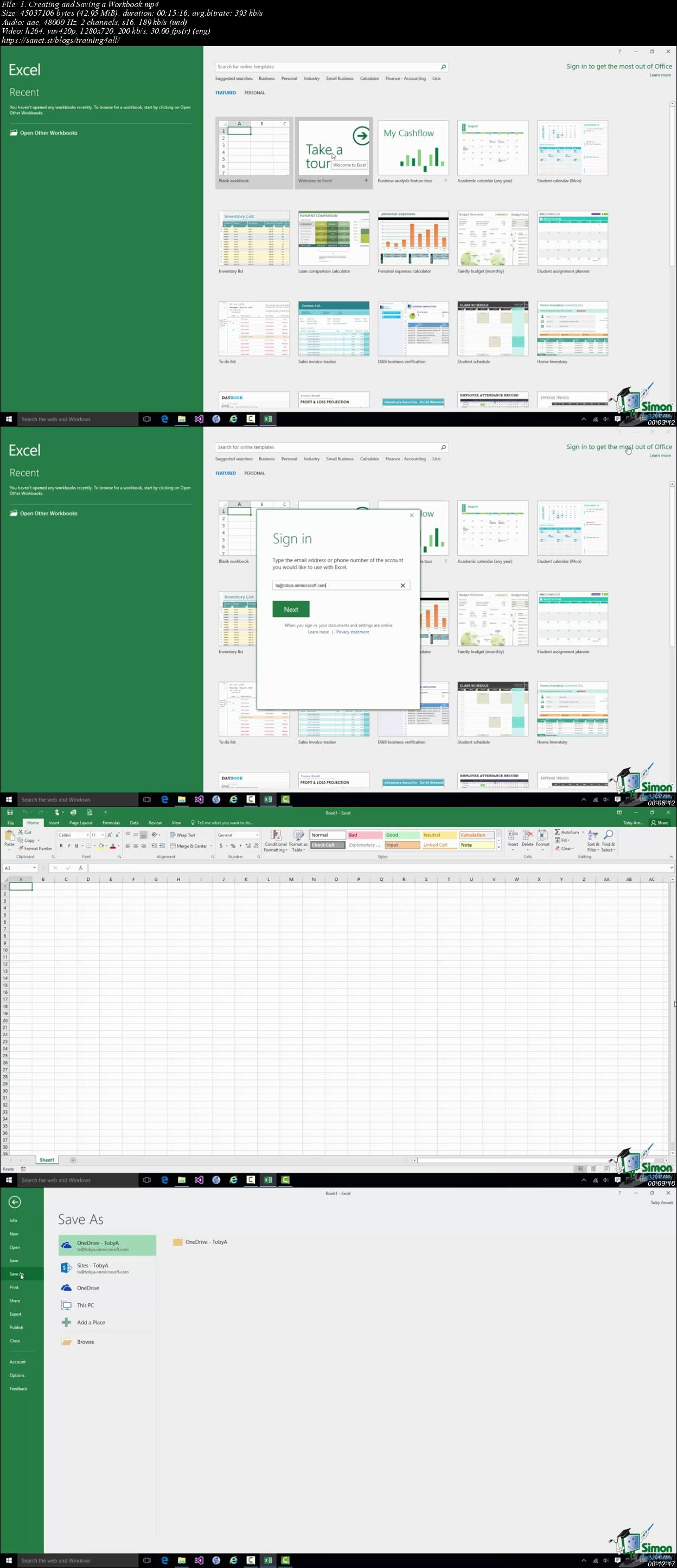 Microsoft Excel, Outlook and Word 2016 for Beginners