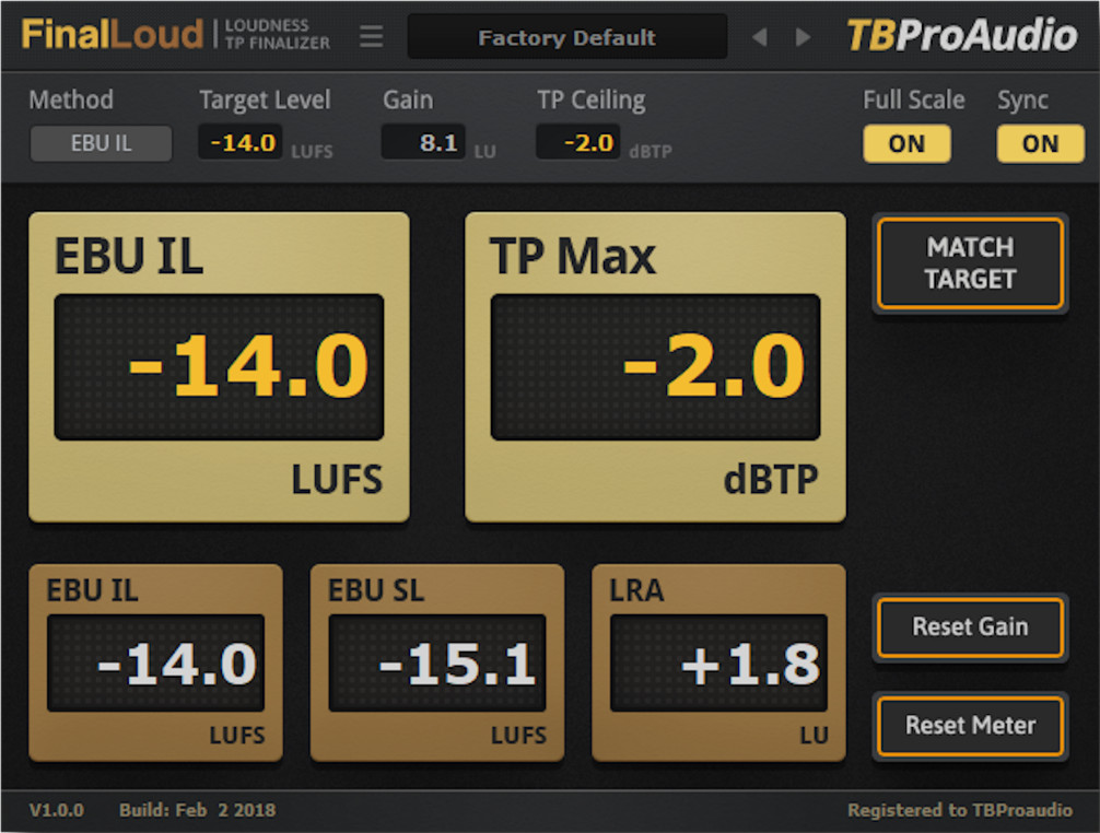 TBProAudio FinalLoud 1.0.0