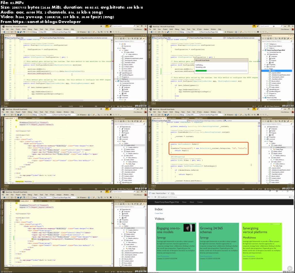 ASP.NET Core 2.0 Razor Playbook