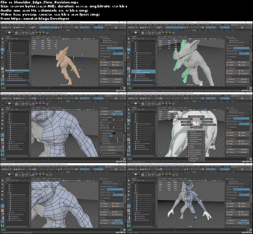 Optimized Game Character Modeling