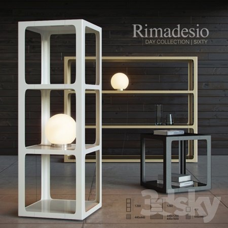 Shelving and table Rimadesio Sixty