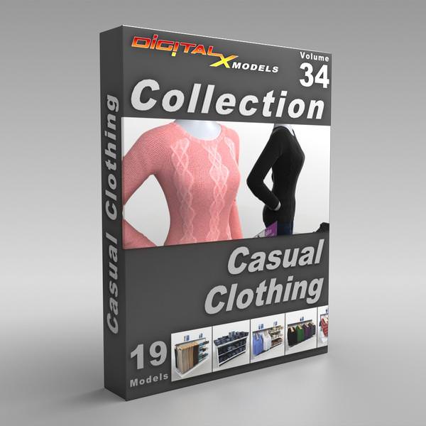 DigitalXModels – 3D Model Collection – Volume 34: CASUAL CLOTHING