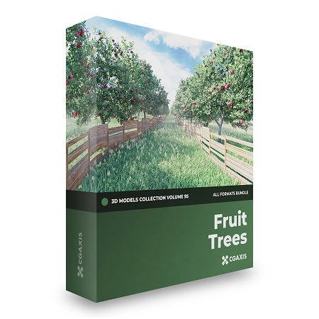 CGAxis – Fruit Trees 3D Models Collection – Volume 95