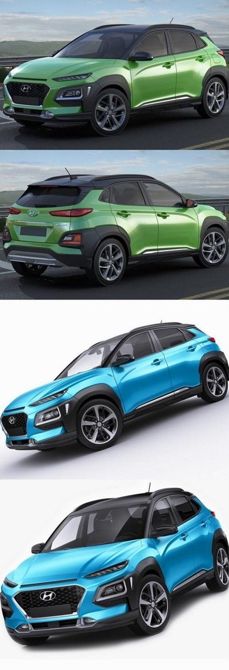 Hyundai Kona 2018 3D Model