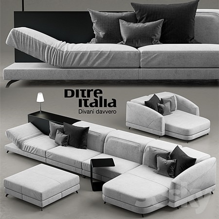 Sofa Dunn pelle ditre italia