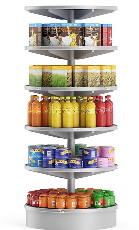 Round Market Shelf 3d Model