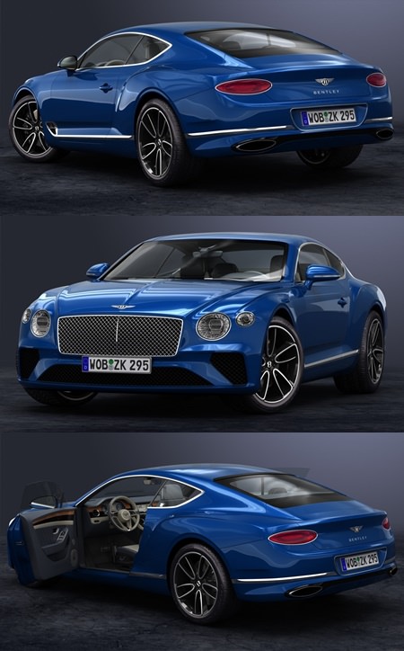 TurbosQuid 3D 2018 Bentley Continental GT