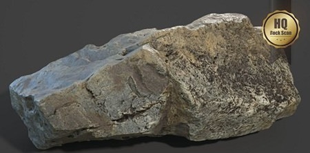 Mountain Rock Scan VR / AR / low-poly 3D model