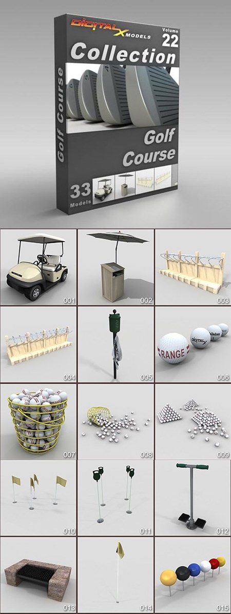 DigitalXModels 3D Model Collection Volume 22: GOLF COURSE