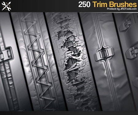 ArtStation Marketplace – ZBrush – 250 SF Trim Brushes Vol.1