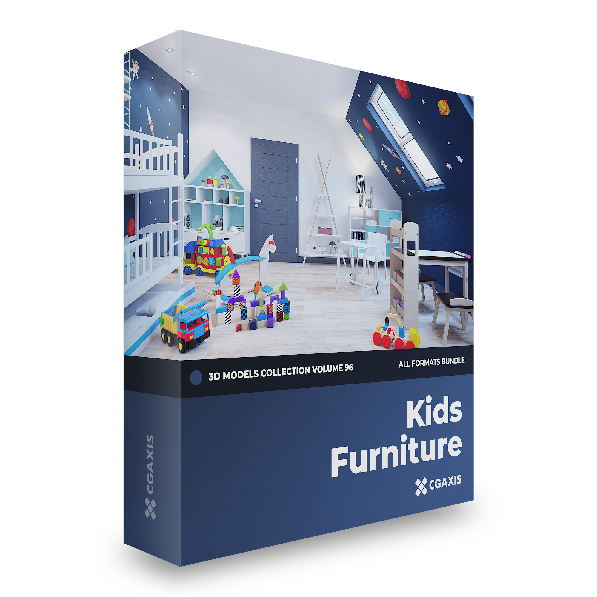 CGAxis – Kids Furniture 3D Models Collection – Volume 96