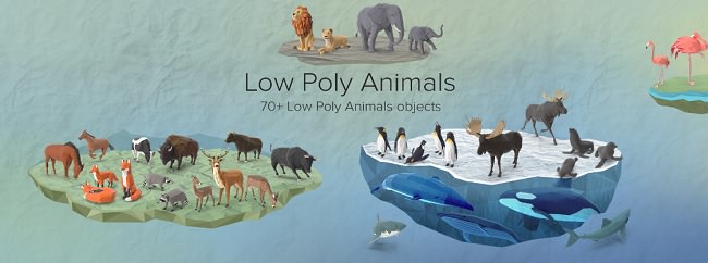 PixelSquid – Low Poly Animals Collection