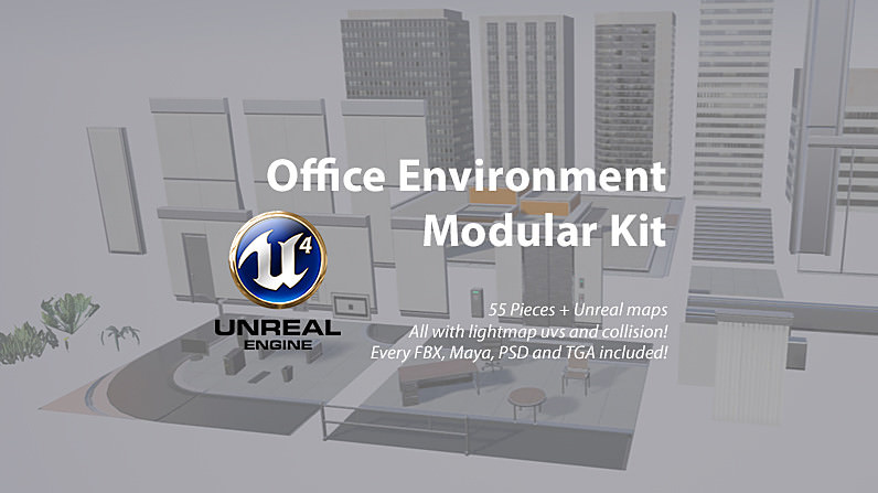 Cubebrush – Office Environment Modular Kit