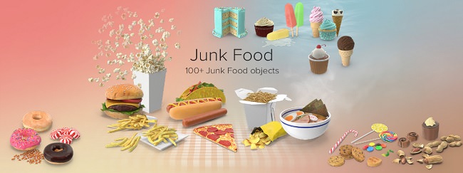 PixelSquid – Junk Food Collection