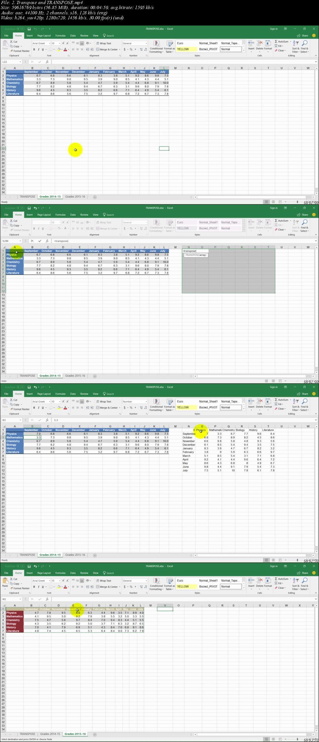 Excel Advanced Features and Functions