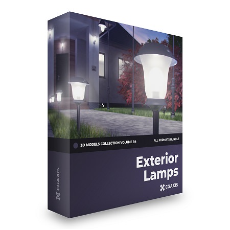 CGAxis – Exterior Lamps 3D Models Collection – Volume 94