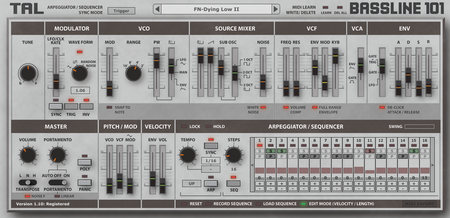 Togu Audio Line TAL-BassLine-101 v2.0.2 WiN / OSX