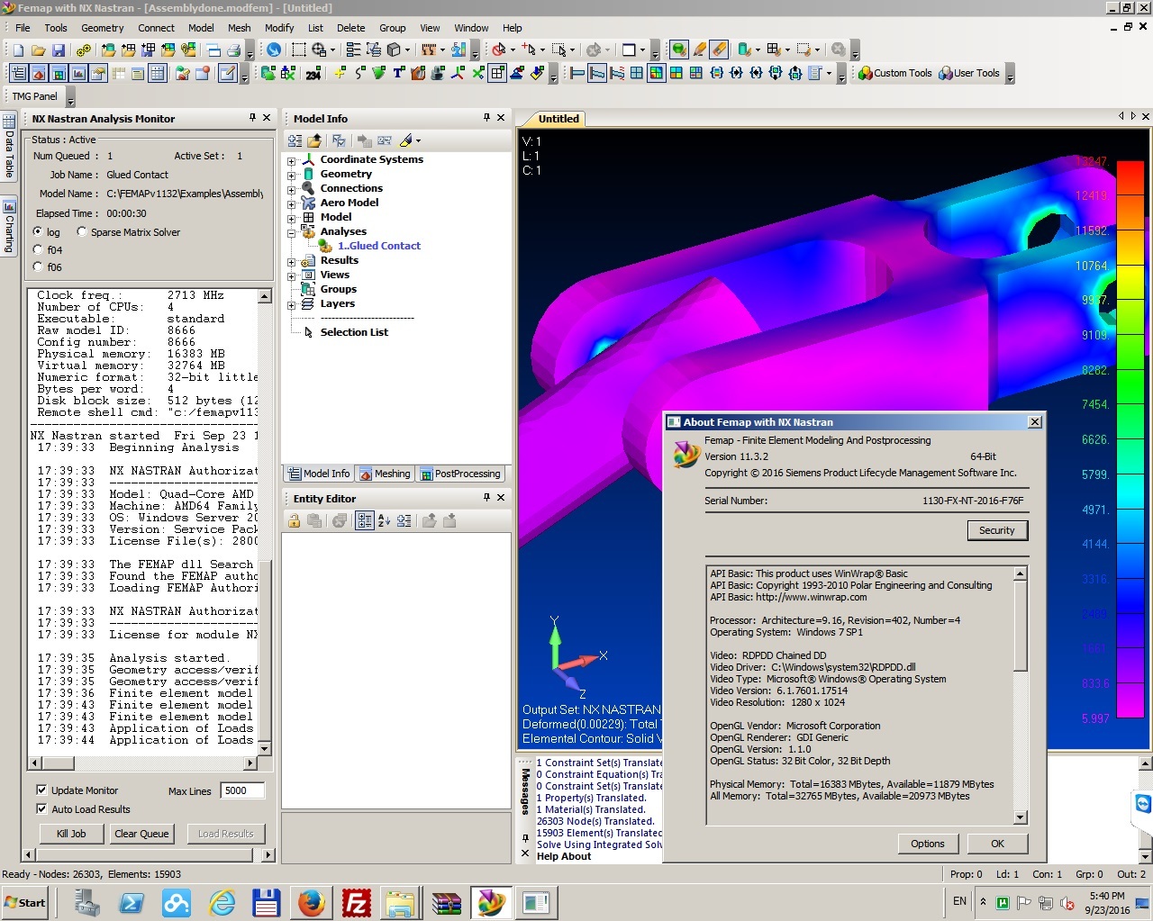 Siemens FEMAP 11.3.2 with NX Nastran